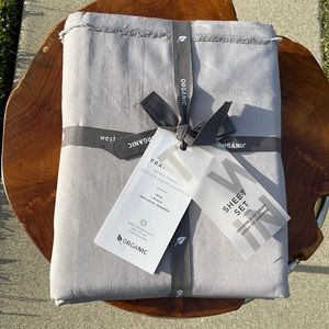 NEW West Elm organic twin sheet set